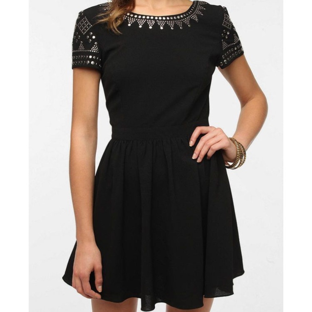 Staring at Stars Black Studded Dress from UO 💫